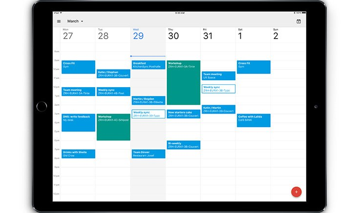 Google Calendar для iPad