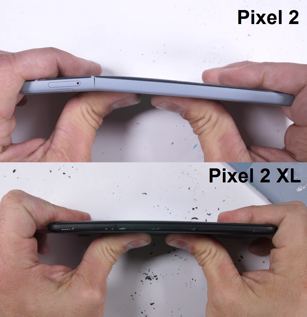 Тест прочности Google Pixel 2 и Pixel 2 XL JerryRigEverything