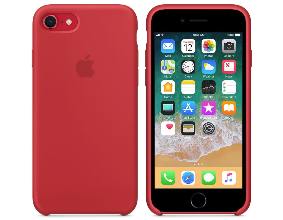 Силиконовый бампер (Product) RED iPhone 8