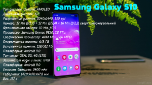 Характеристики Samsung Galaxy S10